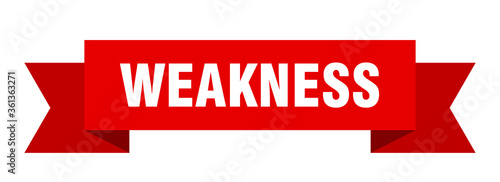weakness ribbon. weakness isolated band sign. weakness banner