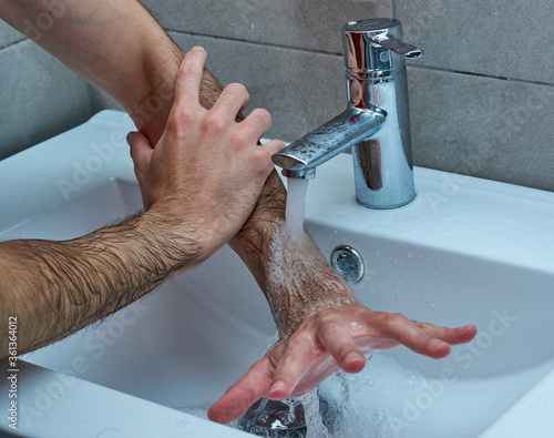 Correct ways to wash your hands. Covid precaution tips.
