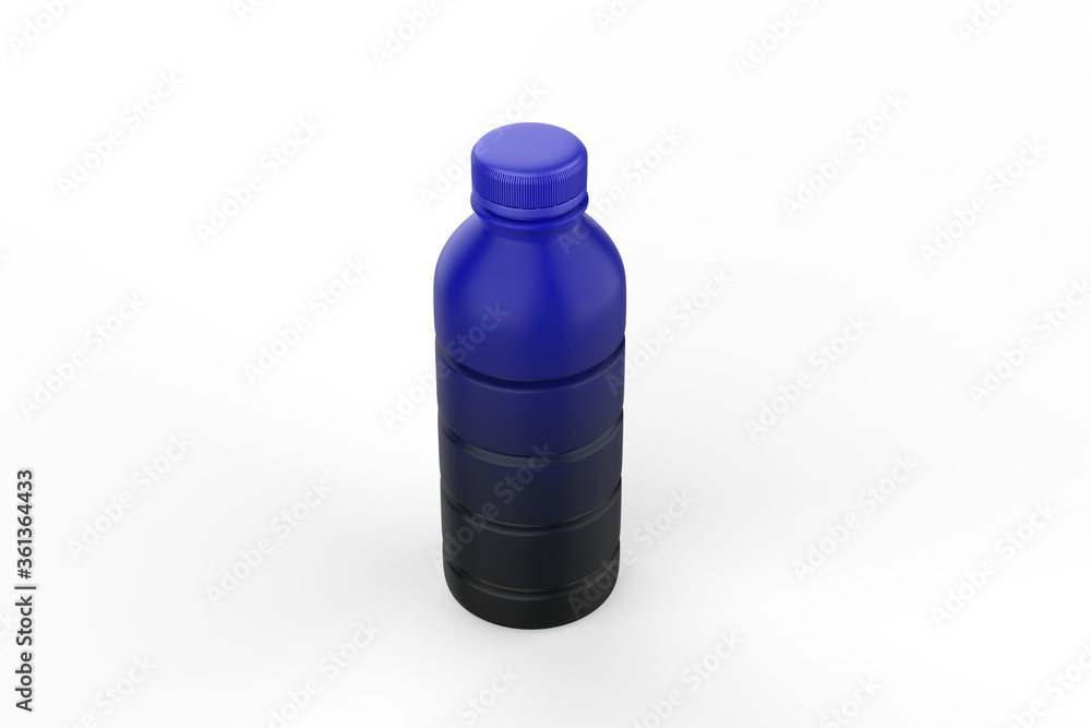 Bottles for water, juice and other drink isolated on a white background. 3d rendering Bottles for water, juice and other drink isolated on a white background. 3d rendering