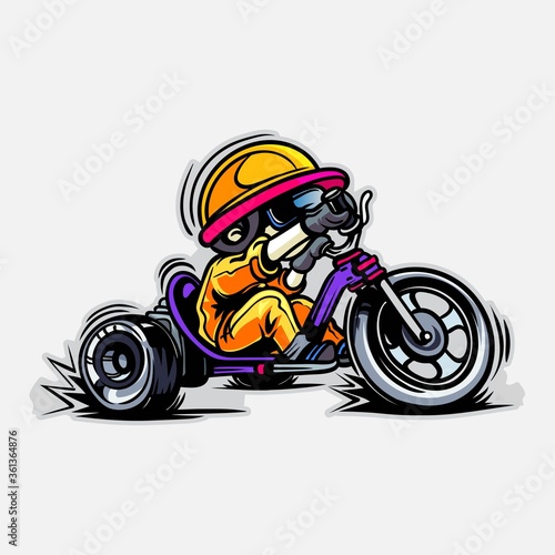 biker on a motorcycle