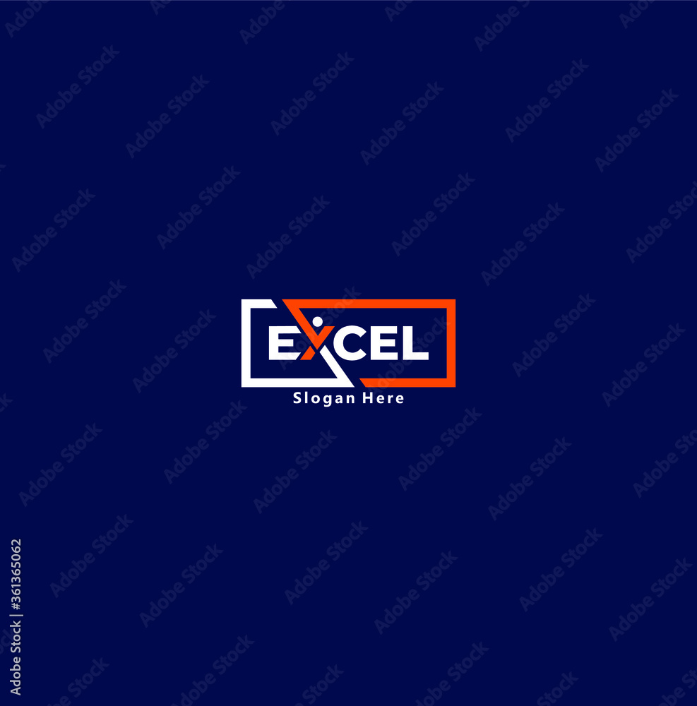 logo excel company design vector Stock Vector Adobe Stock