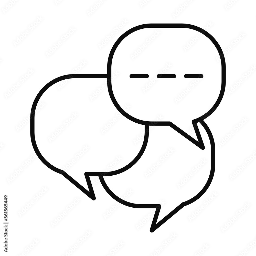 Fototapeta premium speech bubbles icon, line style