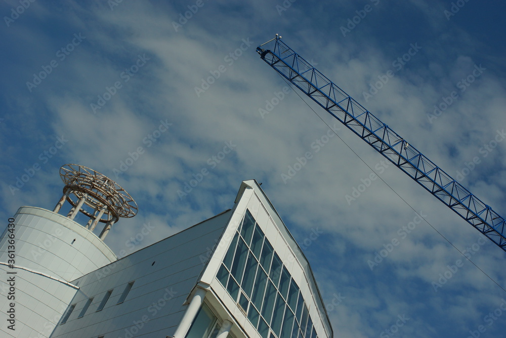 Fototapeta premium Construction of a new modern building.