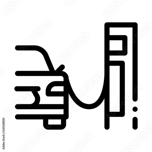 refueling car icon vector. refueling car sign. isolated contour symbol illustration