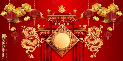 Happy new year 2021 / Chinese new year / Year of the ox / Zodiac sign for greetings card, invitation, posters, brochure, calendar, flyers, banners.