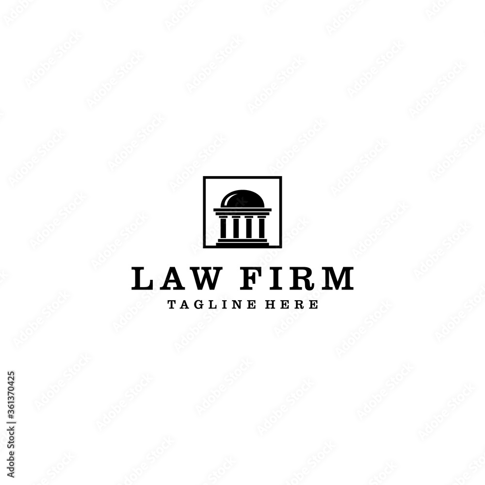 Creative modern initial law firm logo symbol template