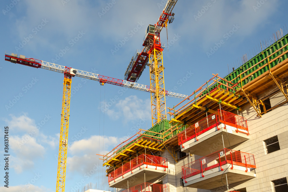 construction of new residential and office buildings