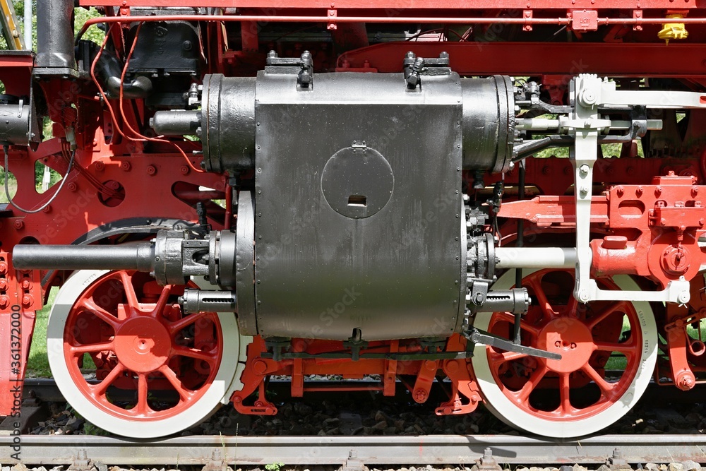 Detail einer Schnellzuglok - 01220 - Dampfzylinder