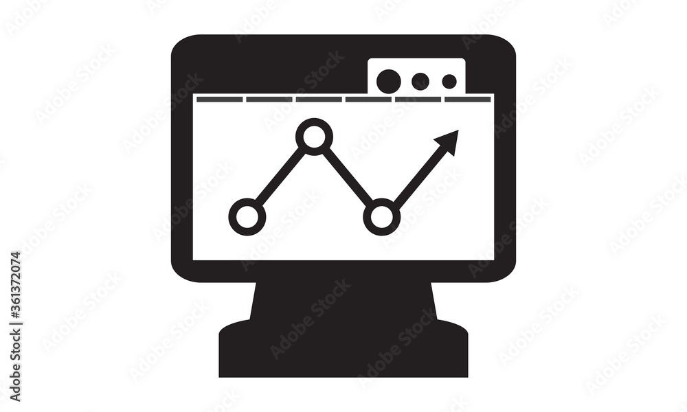 Online marketing report icon. vector graphics Online marketing report icon. vector graphics