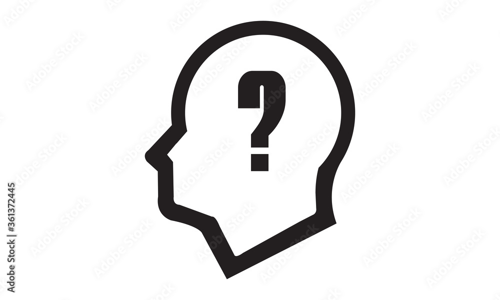 Confusion and question icon Icon. vector graphics designs Confusion and question icon Icon. vector graphics designs