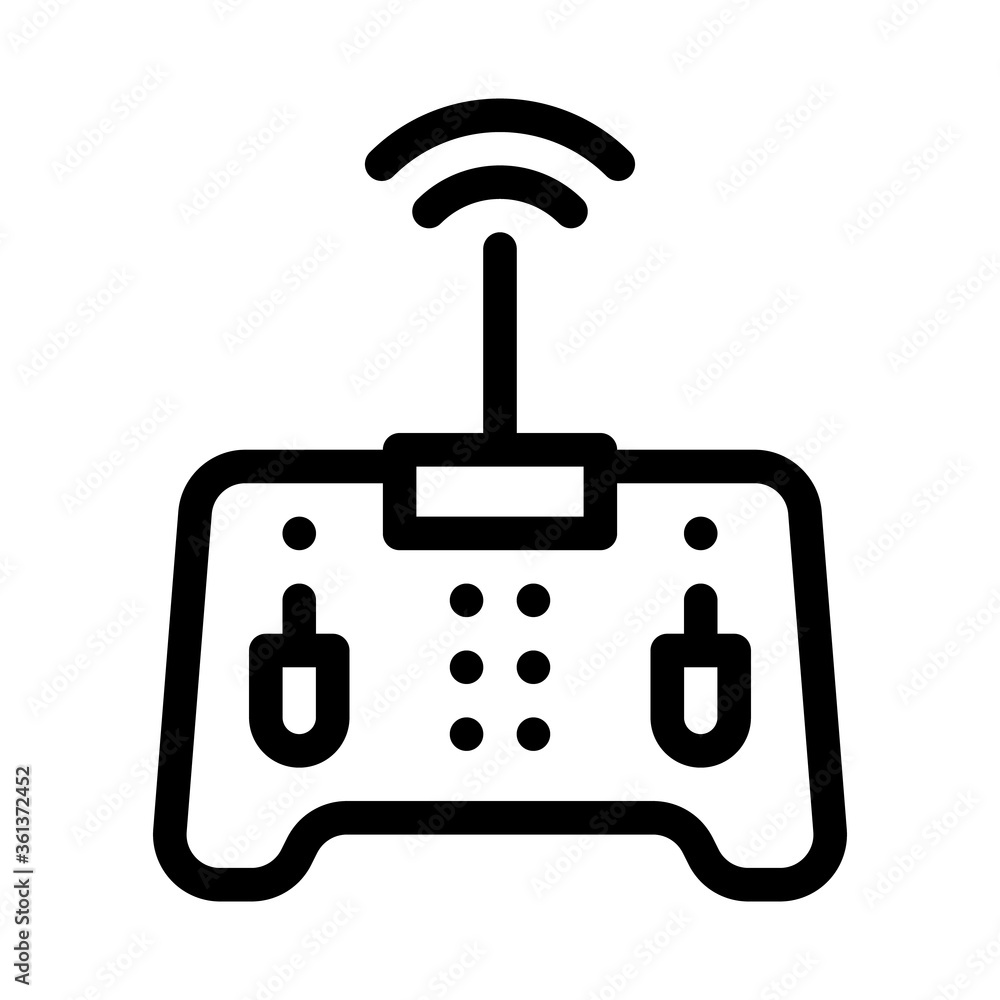 drone remote control icon vector. drone remote control sign. isolated contour symbol illustration drone remote control icon vector. drone remote control sign. isolated contour symbol illustration