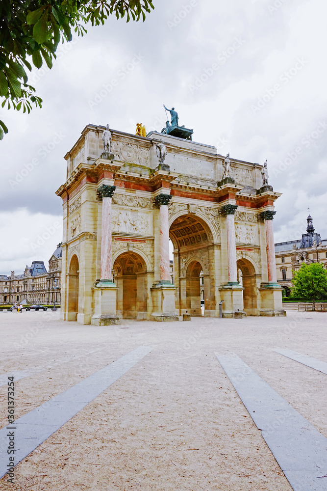 The Arc de Triomphe du Carrousel in the Tuileries Garden, Paris