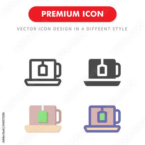 tea icon pack isolated on white background. for your web site design, logo, app, UI. Vector graphics illustration and editable stroke. EPS 10.