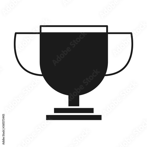 trophy cup award prize silhouette style icon