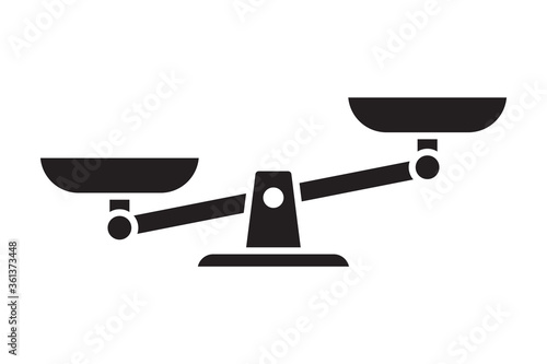 Scales icon. Libra isolated on white background.