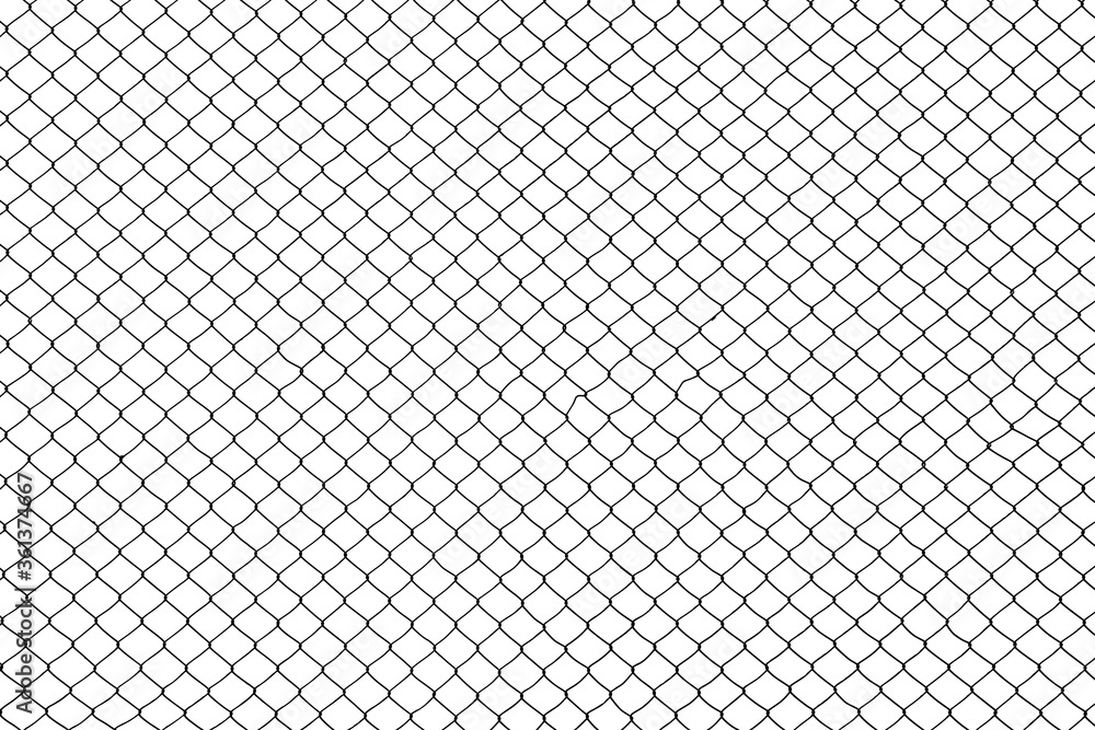 Fototapeta premium cage metal wire on pale white background