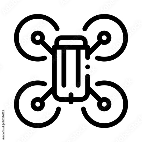 drone flying toy icon vector. drone flying toy sign. isolated contour symbol illustration