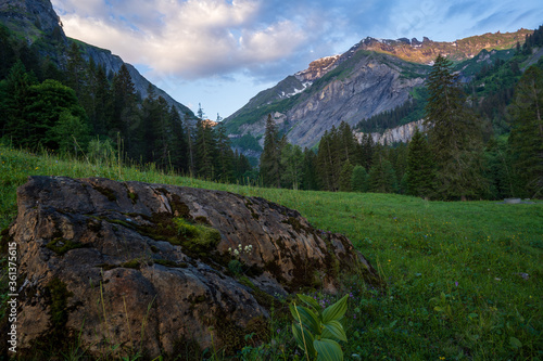 Schweiz im Weisstannental im Sommer photo