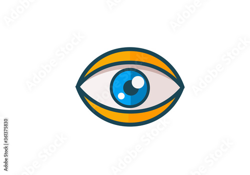 Eye icon - eye symbol. flat eye sign vector 