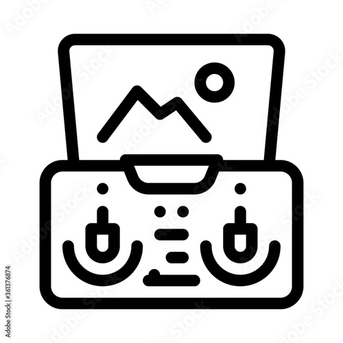 drone smartphone app remote controle icon vector. drone smartphone app remote controle sign. isolated contour symbol illustration