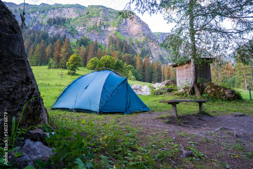 Schweiz im Weisstannental im Sommer photo