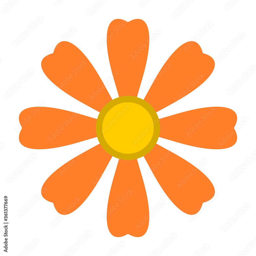 Simple Summer Flower Icon. Vector Image. Simple Summer Flower Icon. Vector Image.