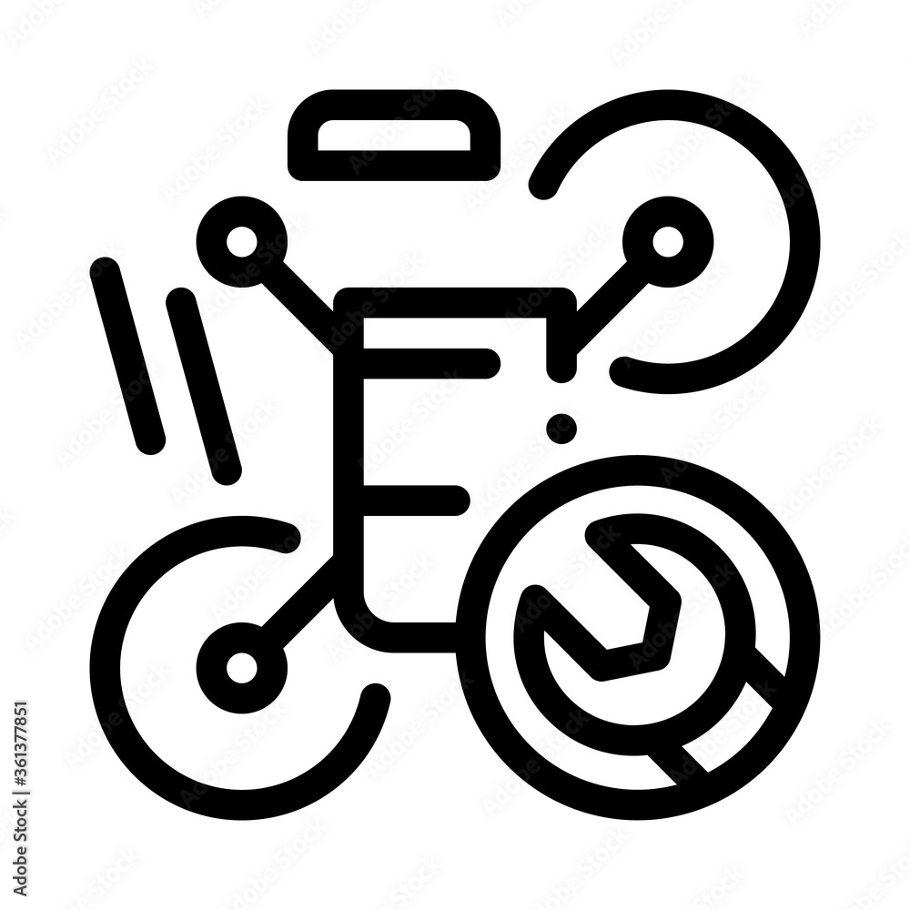 drone repair icon vector. drone repair sign. isolated contour symbol illustration drone repair icon vector. drone repair sign. isolated contour symbol illustration