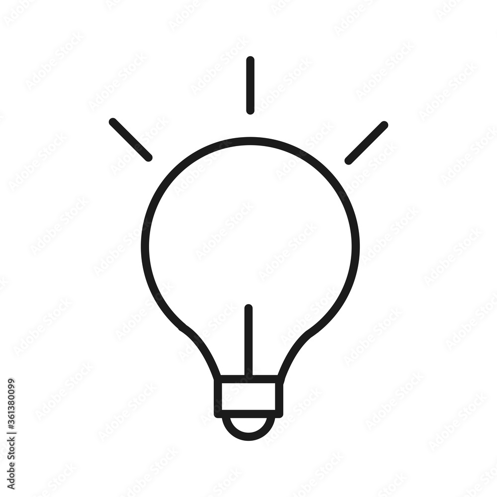 light bulb creativity idea solution line style icon light bulb creativity idea solution line style icon