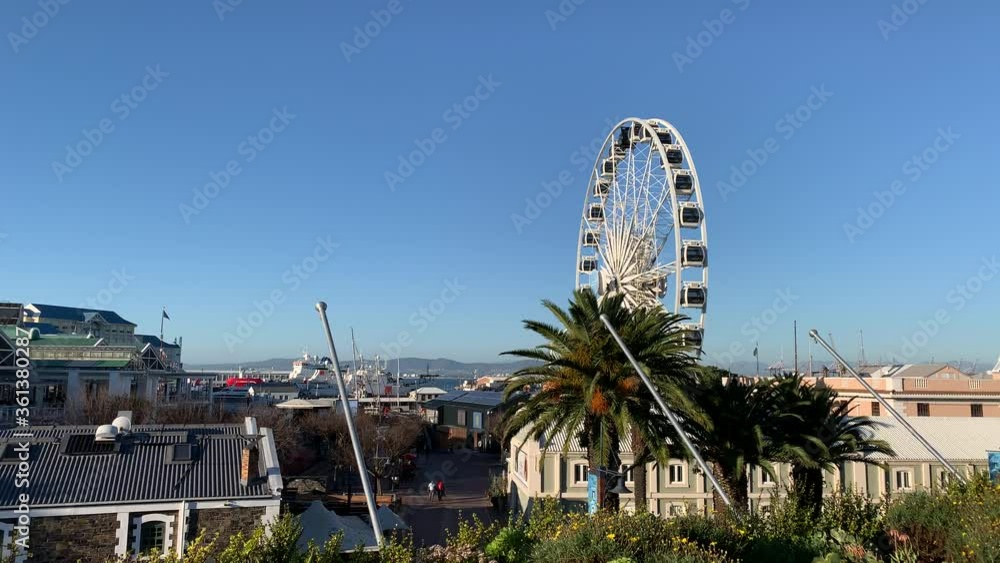 V&A Waterfront big wheel in front of the Victoria Wharf shopping Centre at Cape Town Harbour V&A Waterfront big wheel in front of the Victoria Wharf shopping Centre at Cape Town Harbour