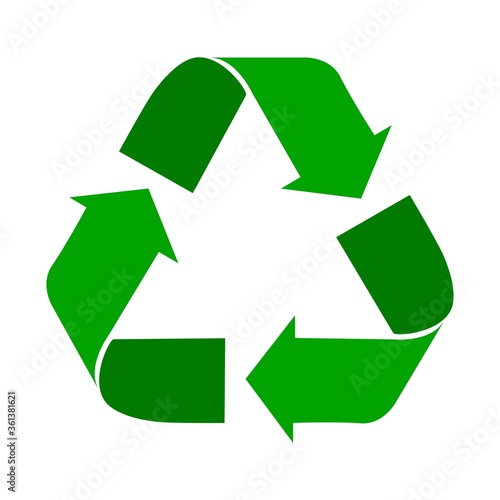 Recycled logo. Pictogram recycled materials.