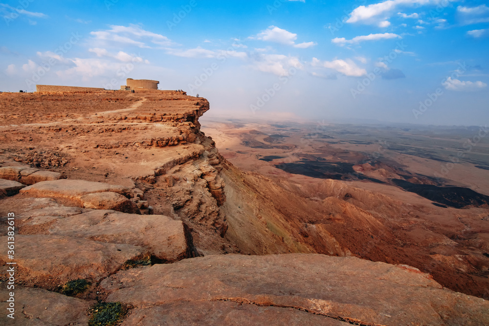 Makhtesh Ramon is an erosive crater in the Israel's Negev desert.