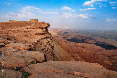 Makhtesh Ramon is an erosive crater in the Israel's Negev desert.