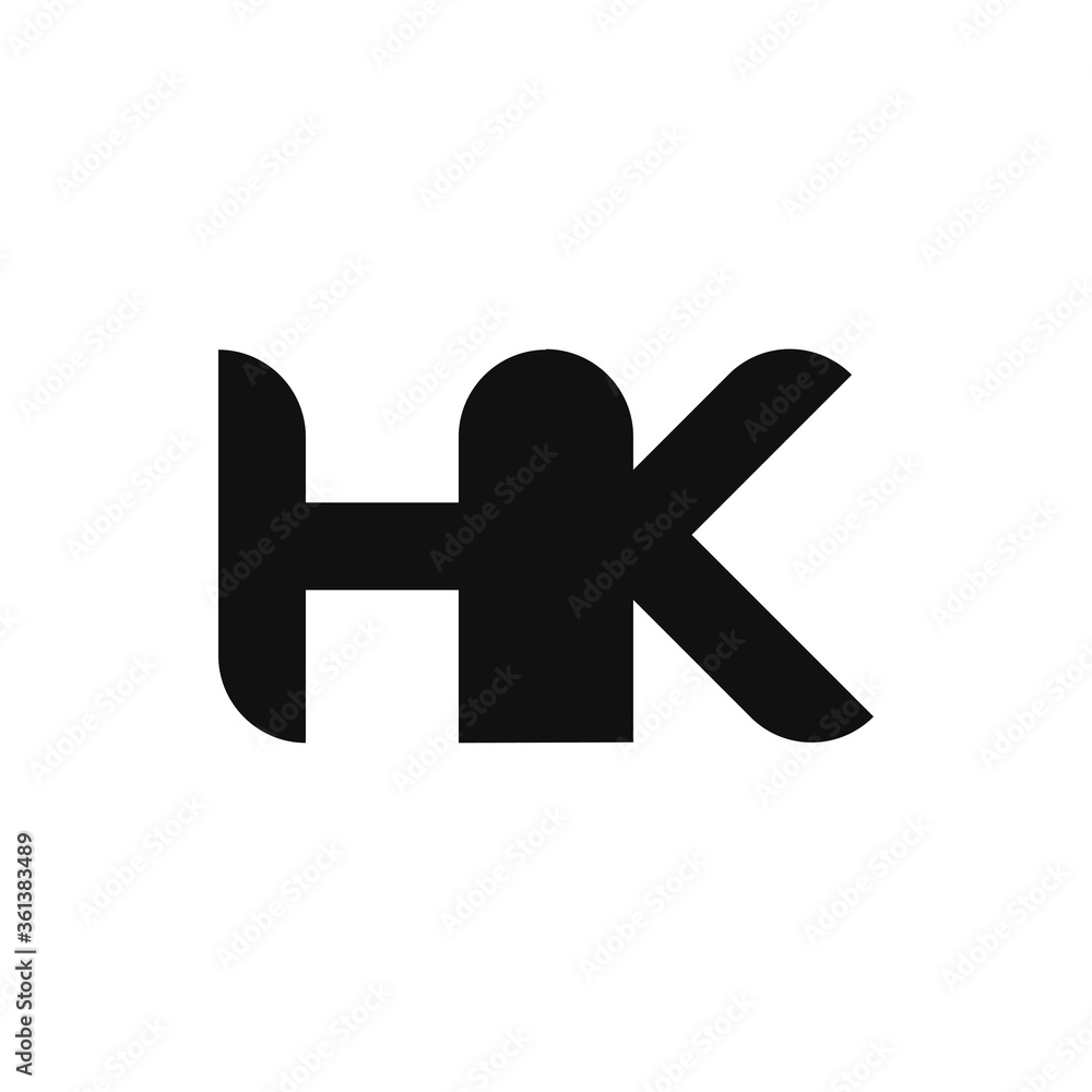 Fototapeta premium HK Letter Logo Design With Simple style