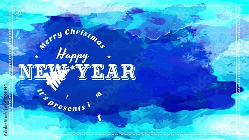 its display time frost sale sign board with cheering message surrounding christmas timber graphic over blue scene