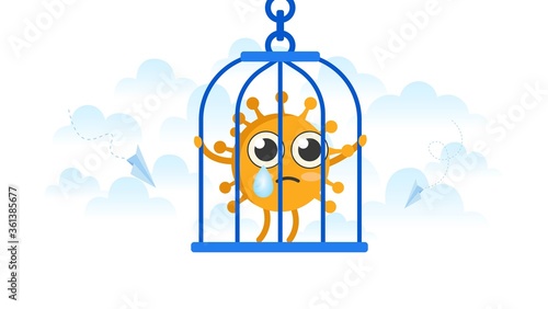 Coronavirus bacterium in a bird cage. Virus isolation and elimination.
