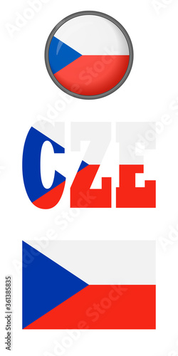 Set of Czech flag icons on a white background. Vector image: flag of the Czech Republic, the button and the abbreviation. You can use it to create a website, print brochures or a travel guide. Free Download Set of Czech flag icons on a white background. Vector image: flag of the Czech Republic, the button and the abbreviation. You can use it to create a website, print brochures or a travel guide. - GFXLoad
