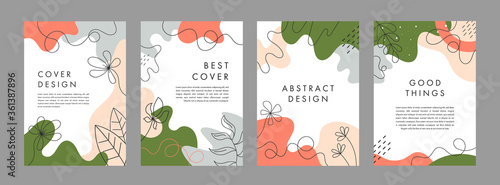 Set of abstract creative artistic templates. Universal cover Designs for Annual Report, Brochures, Flyers, Presentations, Leaflet, Magazine.