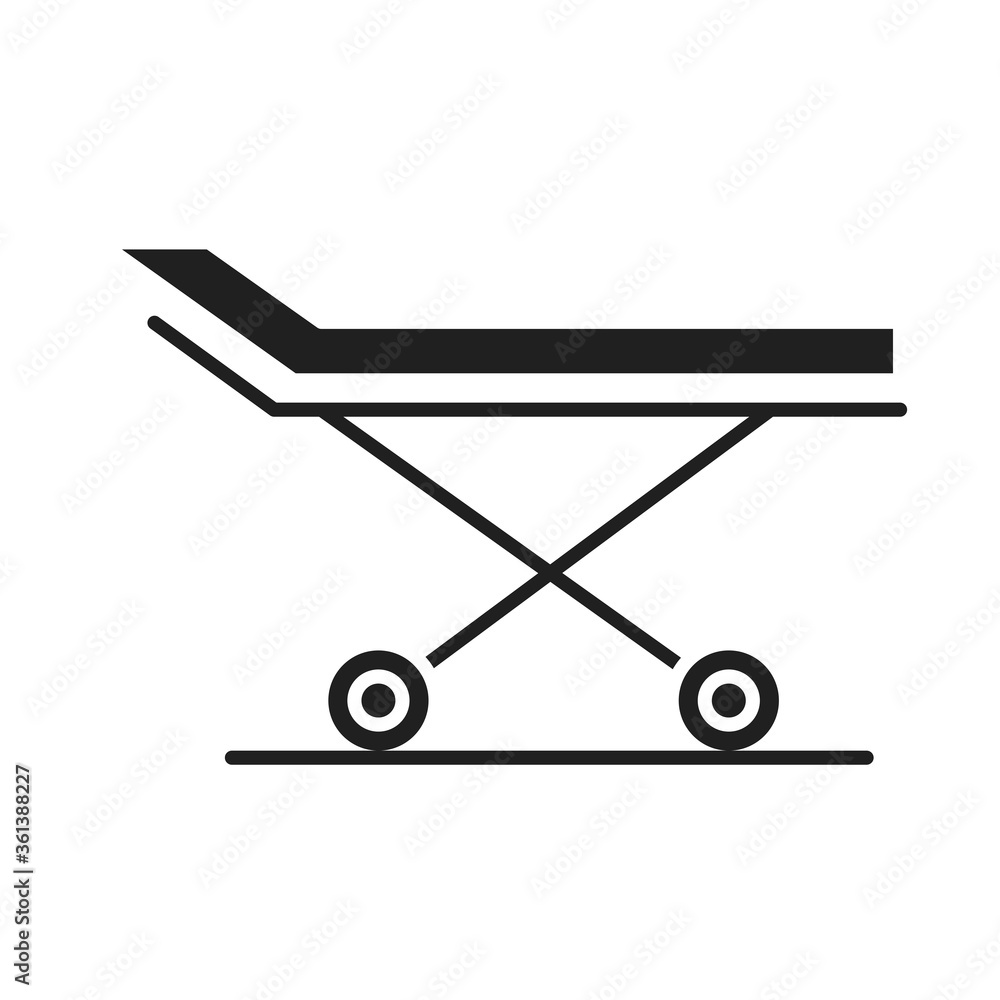 stretcher healthcare medical and hospital pictogram silhouette style icon stretcher healthcare medical and hospital pictogram silhouette style icon