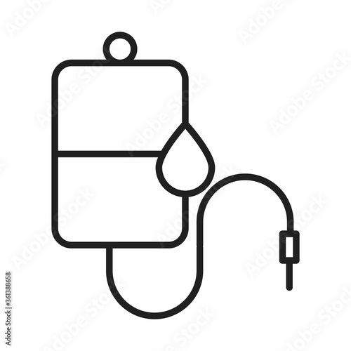 iv stand fluid healthcare medical and hospital pictogram line style icon