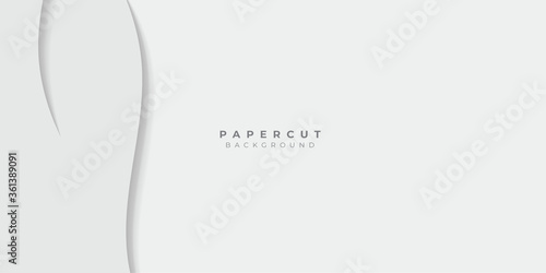 aper cut illustration for advertising, travel, tourism, cruises, travel agency Vector illustration. White paper cut background
