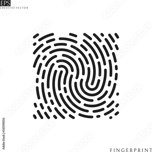 Human fingerprint. Vector background