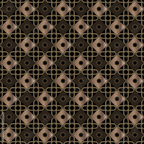 seamless black and white pattern with flowers