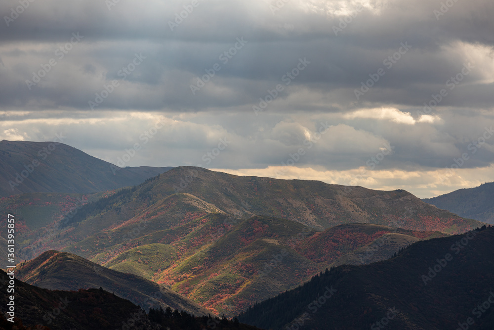 Scenic LAndscape in the Utah Mountains in Autumn