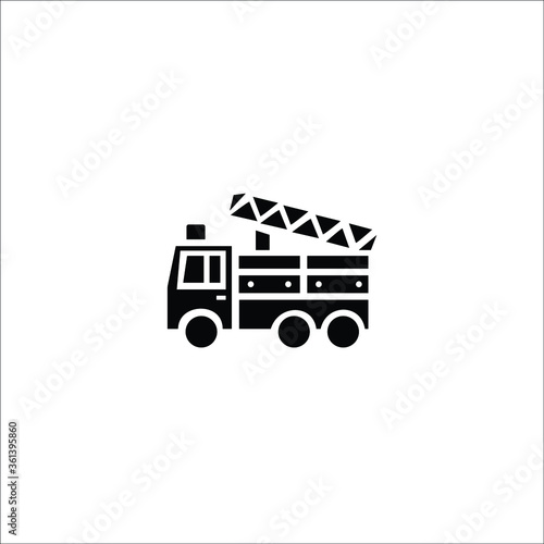 Fire engine black vector icons