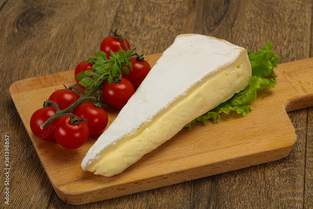 Brie cheese triangle served salad Brie cheese triangle served salad