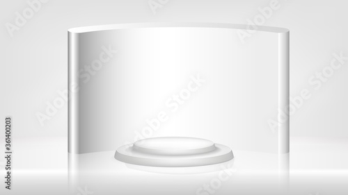 Studio with a podium and place for your design