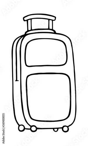 ISOLATED SUITCASE ON A WHITE BACKGROUND IN VECTOR