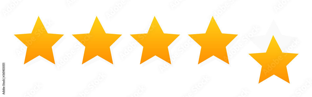Five stars customer product rating. Flat icon for apps and websites. Five stars customer product rating. Flat icon for apps and websites.