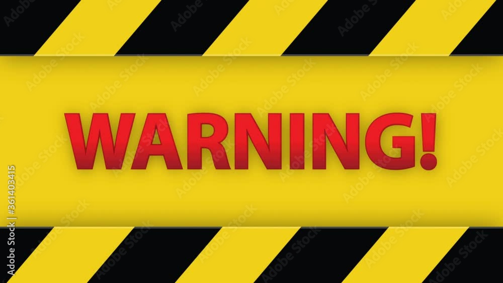 Animated Warning with Black and Yellow Line Striped. Seamless Loop
Animated Warning with Black and Yellow Line Striped. Seamless Loop