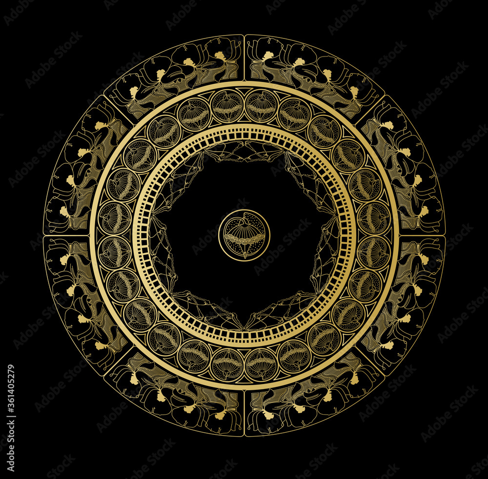 Vintage golden Ornament  vector illustration